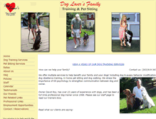 Tablet Screenshot of dogloverspetservices.com